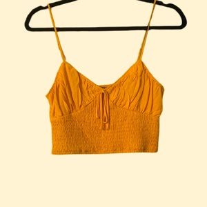 Mustard yellow summer crop top